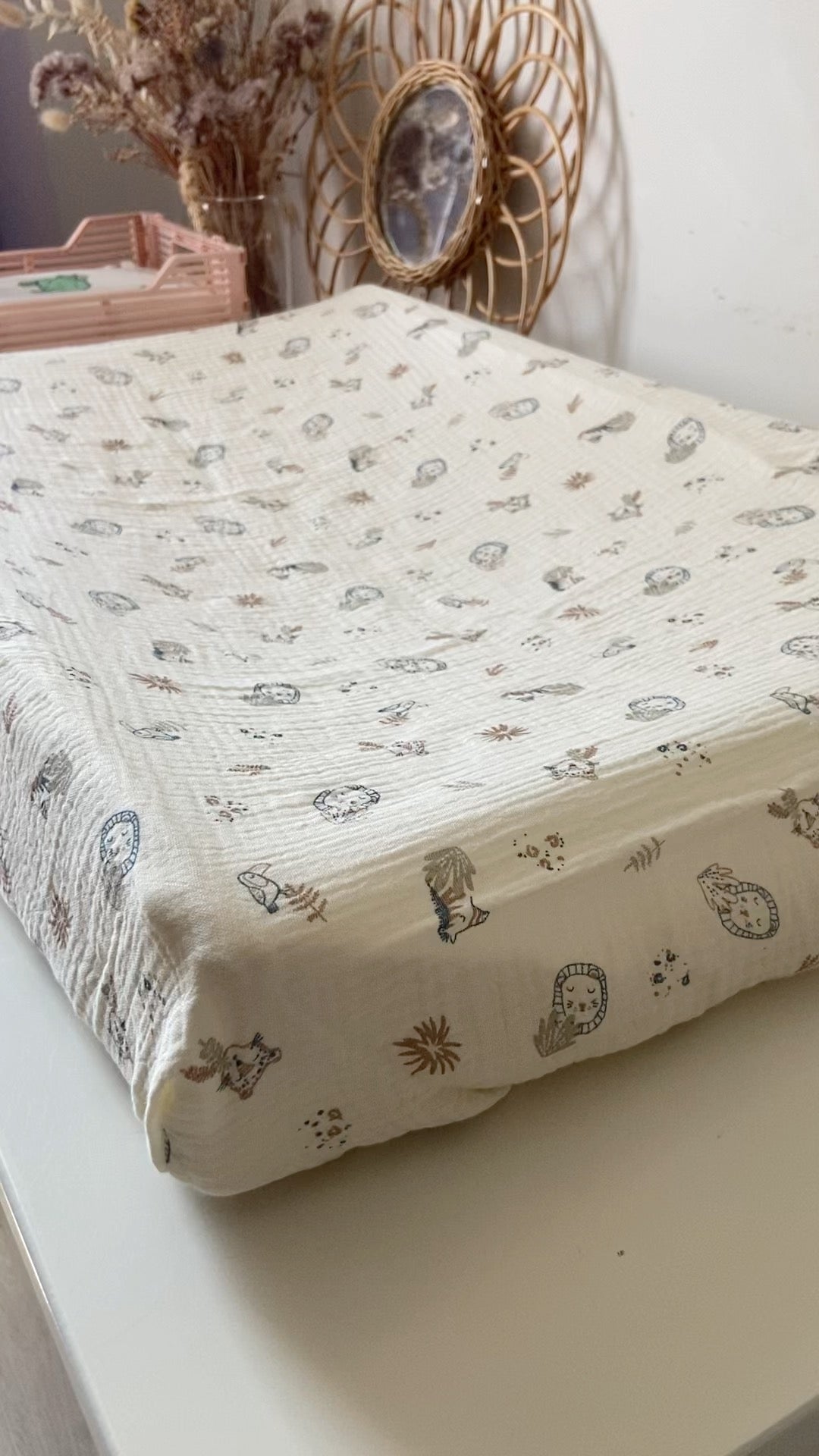 Housse matelas à langer Double gaze BIO Charlie