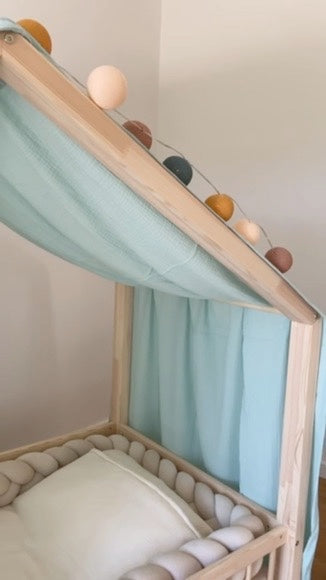 Ciel de lit cabane Vert menthe