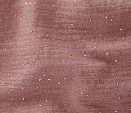 Ciel de lit cabane Rose pois dorés