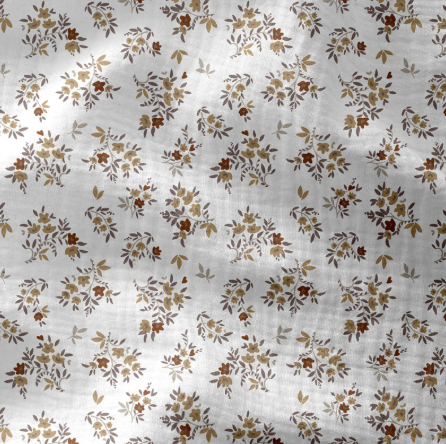Drap housse double gaze coton fleuri NINA