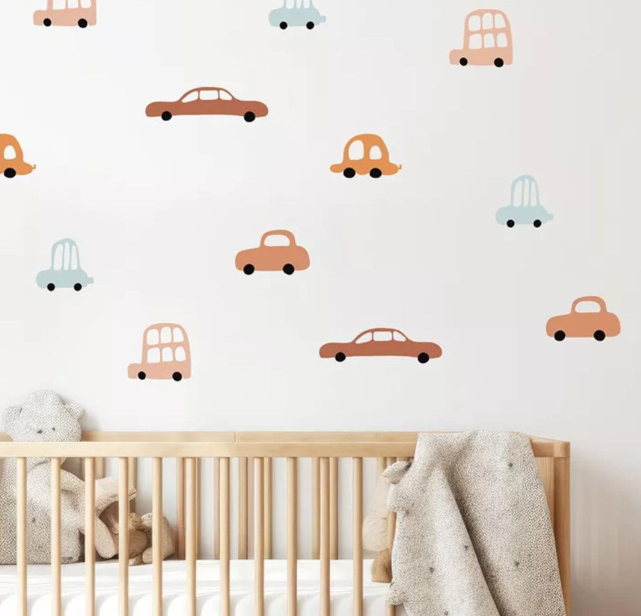 Sticker Voiture Bleu & Terracotta