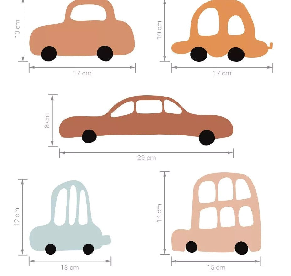 Sticker Voiture Bleu & Terracotta
