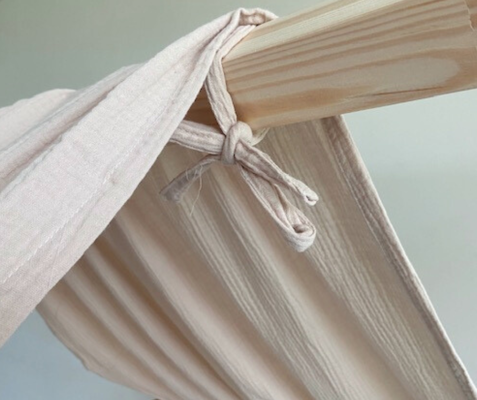 Ciel de lit cabane (pack de 2) Beige en stock
