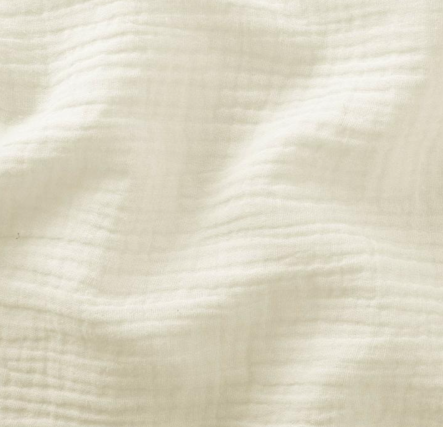 Panier à langer + matelas + housse double gaze Ecru