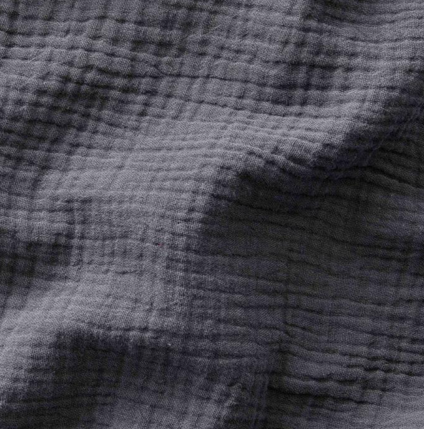 Drap housse double gaze coton BIO - Gris