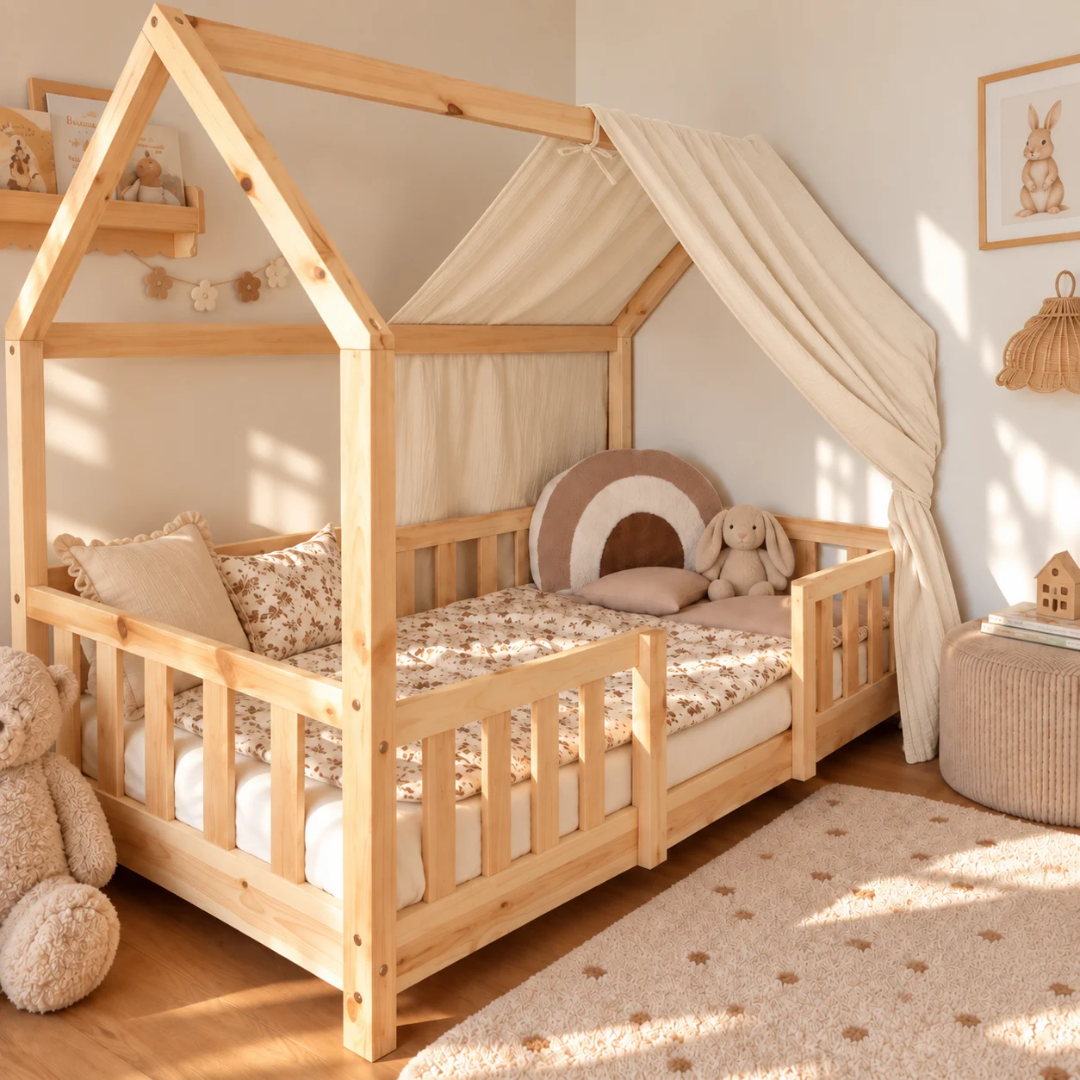 Cabine bedhemel Ecru