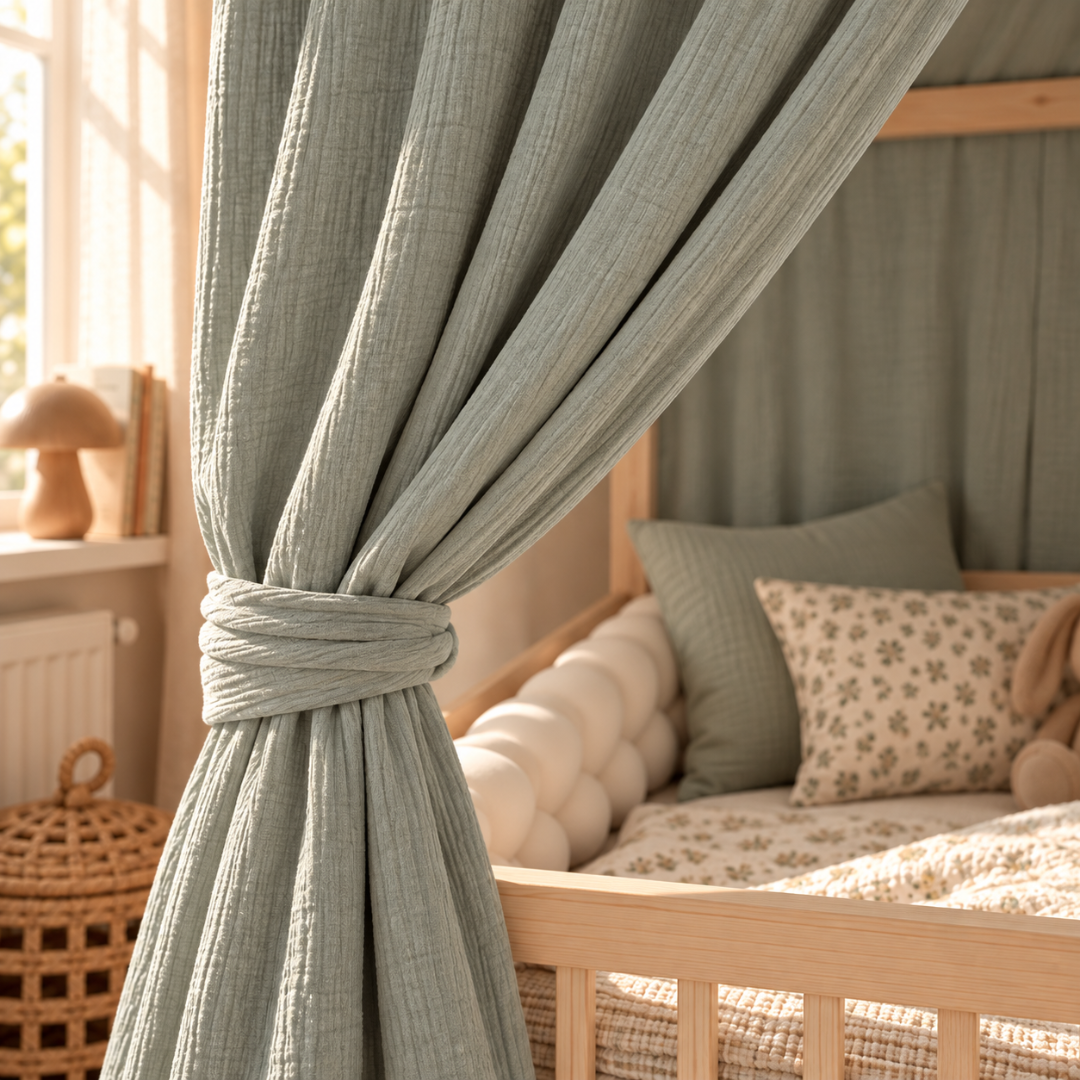Ciel de lit cabane (pack de 2) Vert de gris