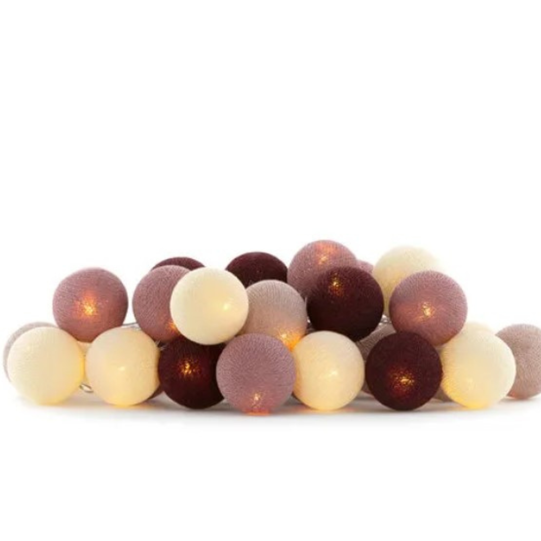 LED-lichtslinger - Roze & Ecru