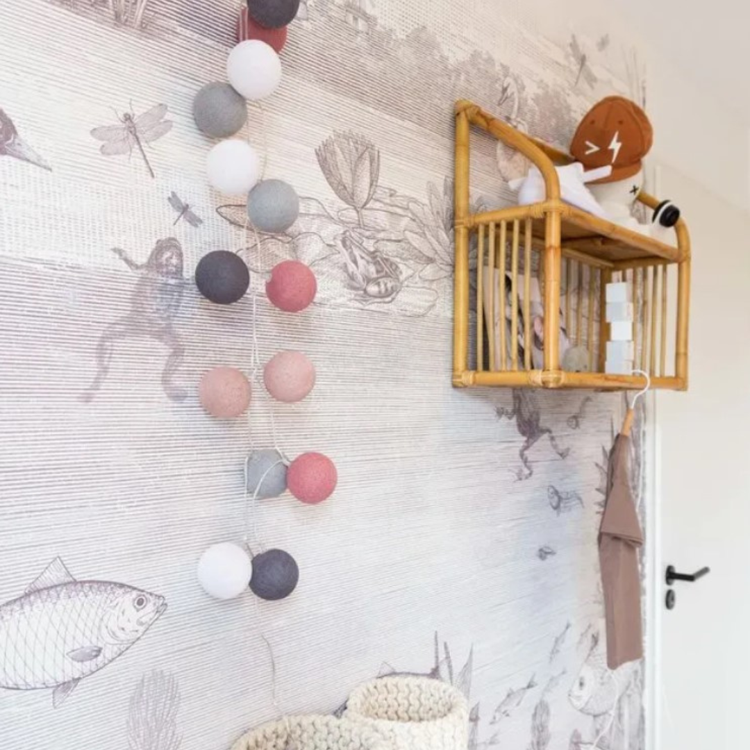 Guirlande lumineuse LED - Rose Bleu & Gris