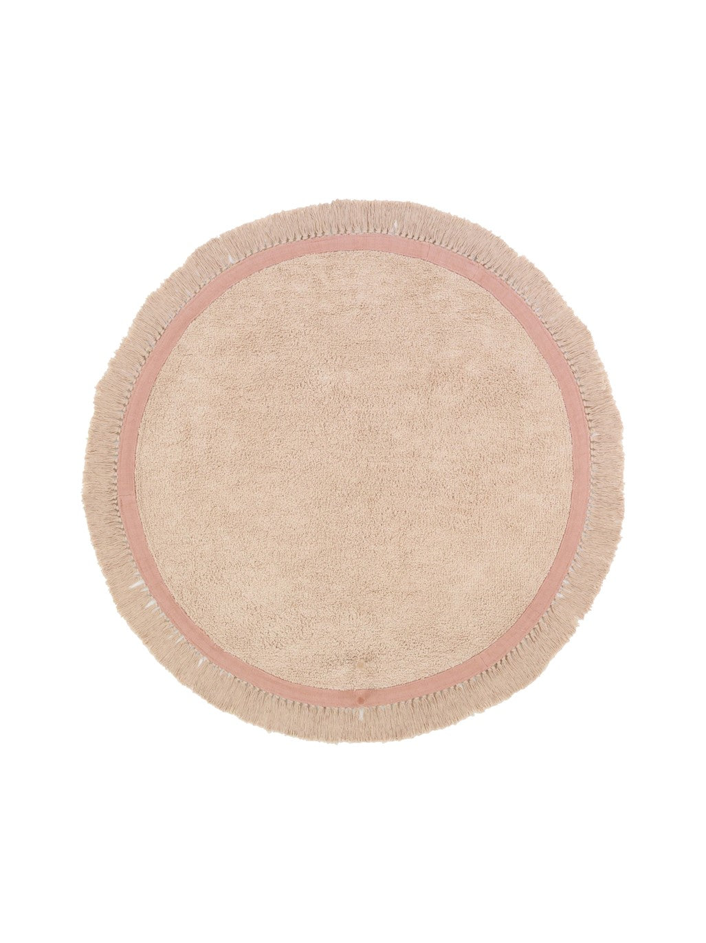 Tapis enfant rond rose pastel
