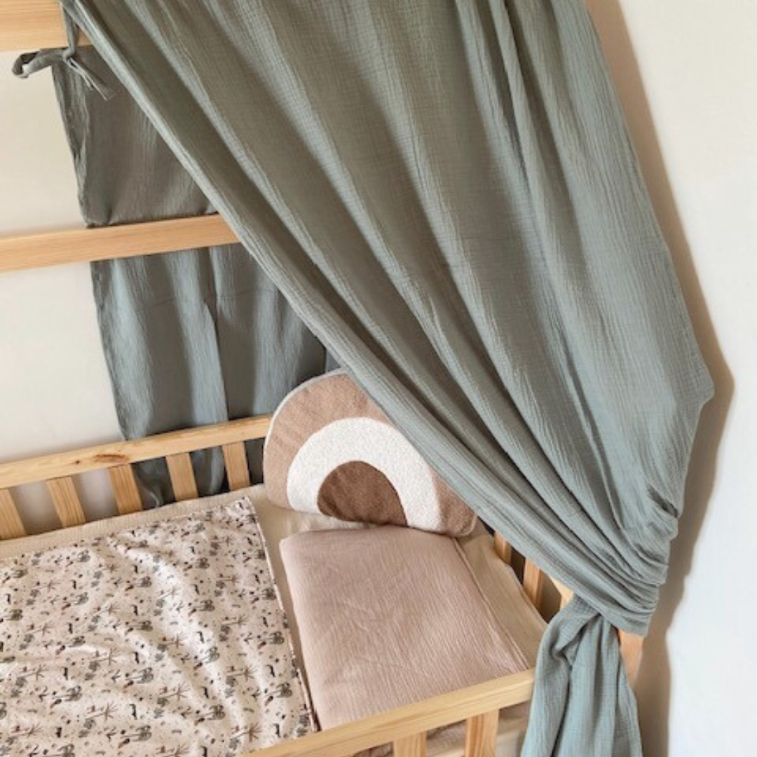 Ciel de lit cabane Vert de gris