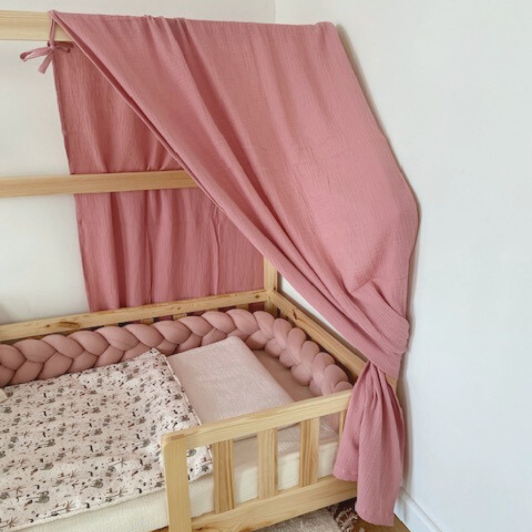 Ciel de lit cabane (pack de 2) Rose