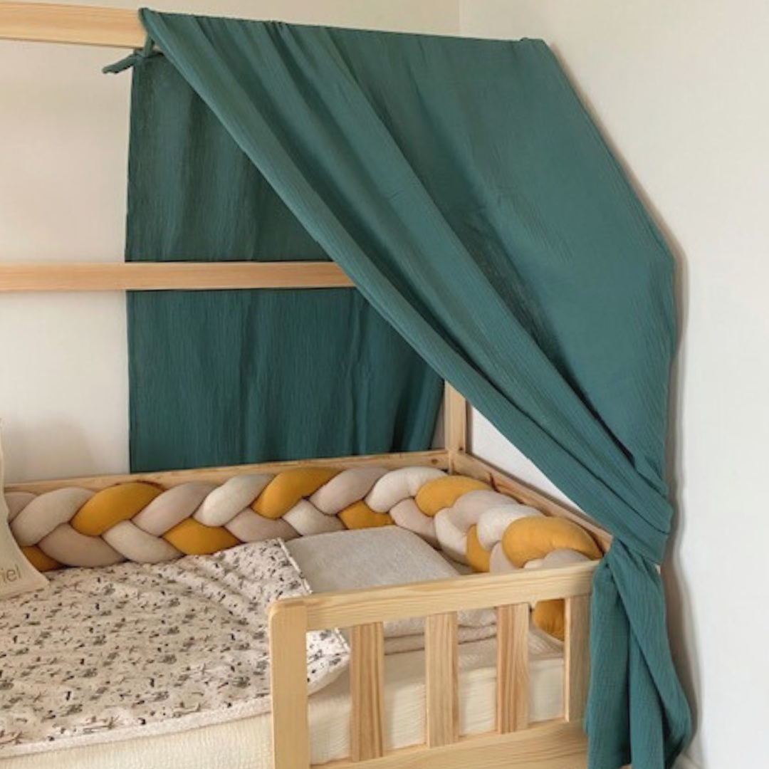 Ciel de lit cabane (pack de 2) Vert eucalyptus