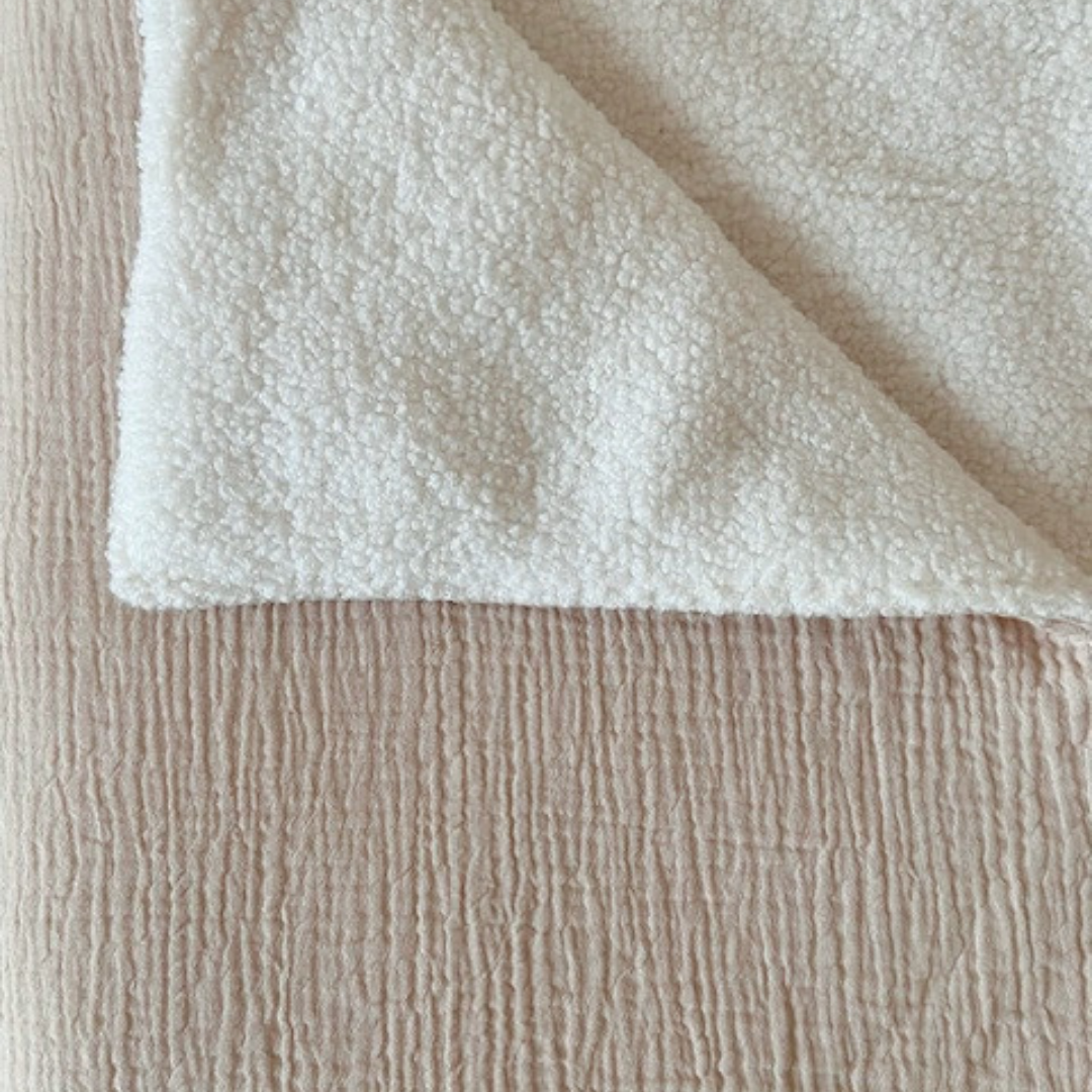 Couverture enfant double gaze Beige