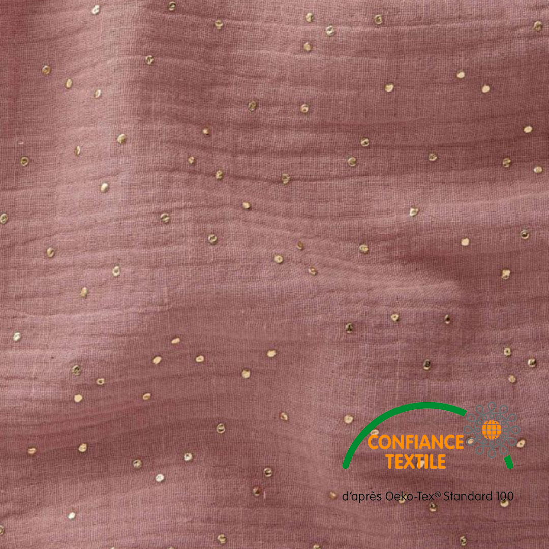 Ciel de lit cabane (pack de 2) Rose pois dorés