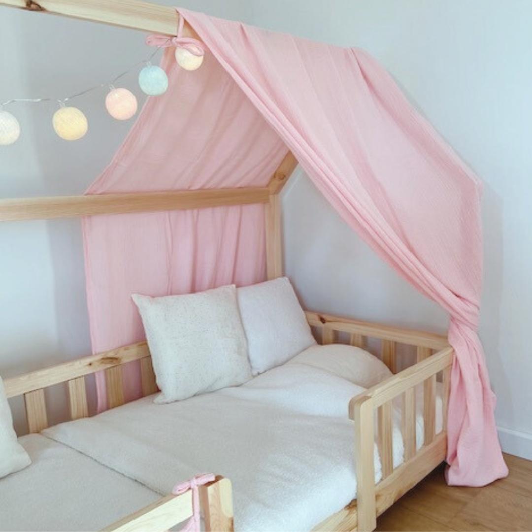 Ciel de lit cabane Rose blush