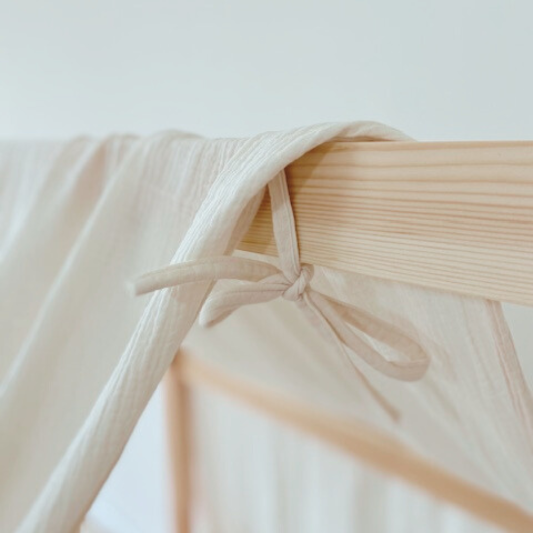 Ciel de lit cabane (pack de 2) Ecru en stock