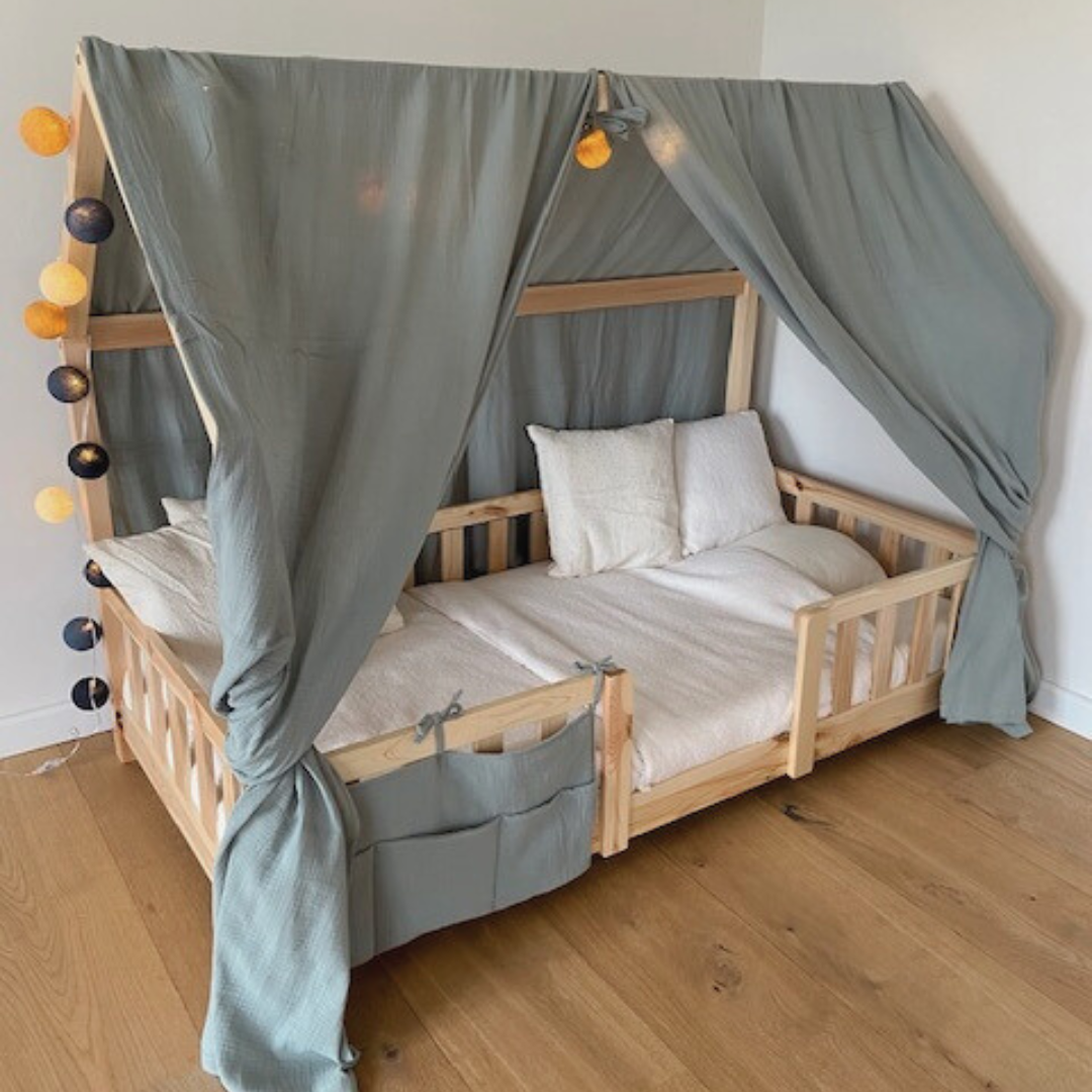 Ciel de lit cabane (pack de 2) Vert de gris