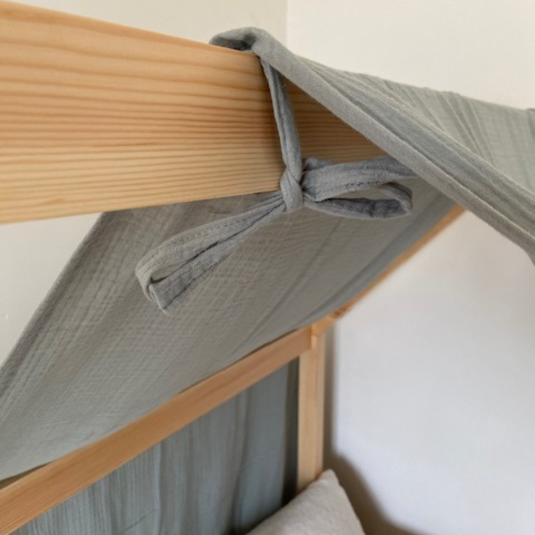 Ciel de lit cabane (pack de 2) Vert de gris