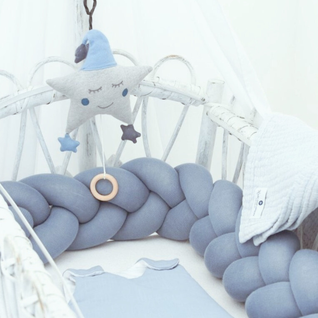 Tresse de lit Bleu 180cm