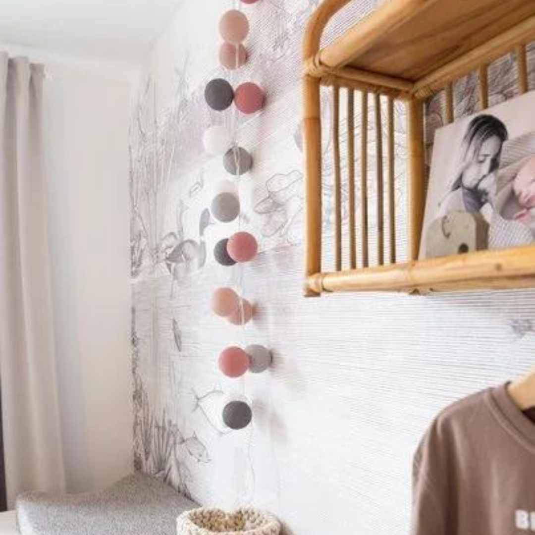 Guirlande lumineuse LED - Rose Bleu & Gris