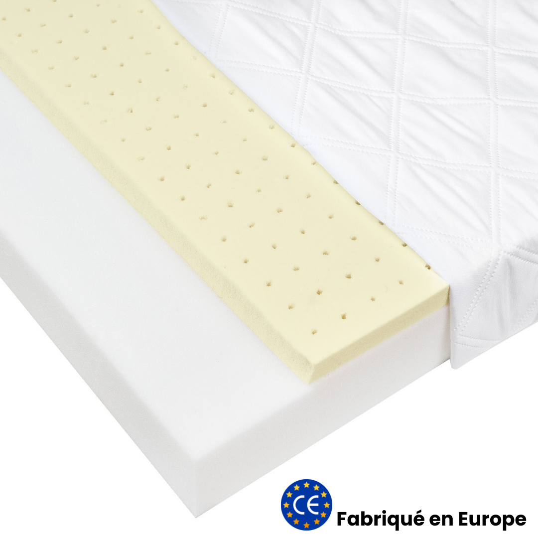 Matelas bébé 60x120cm - Mousse & latex