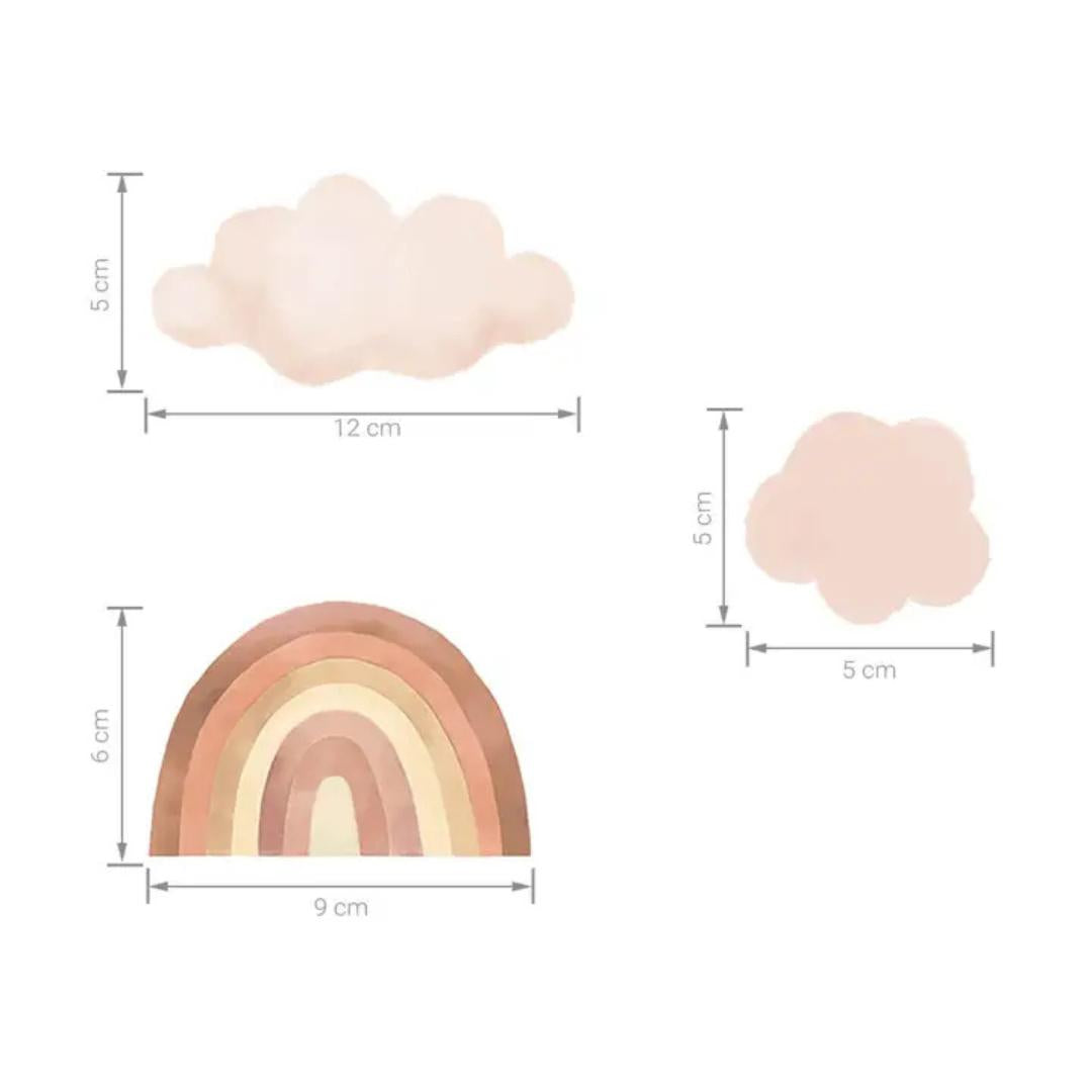 Sticker Arc-en-ciel Terracotta & Nuage Beige