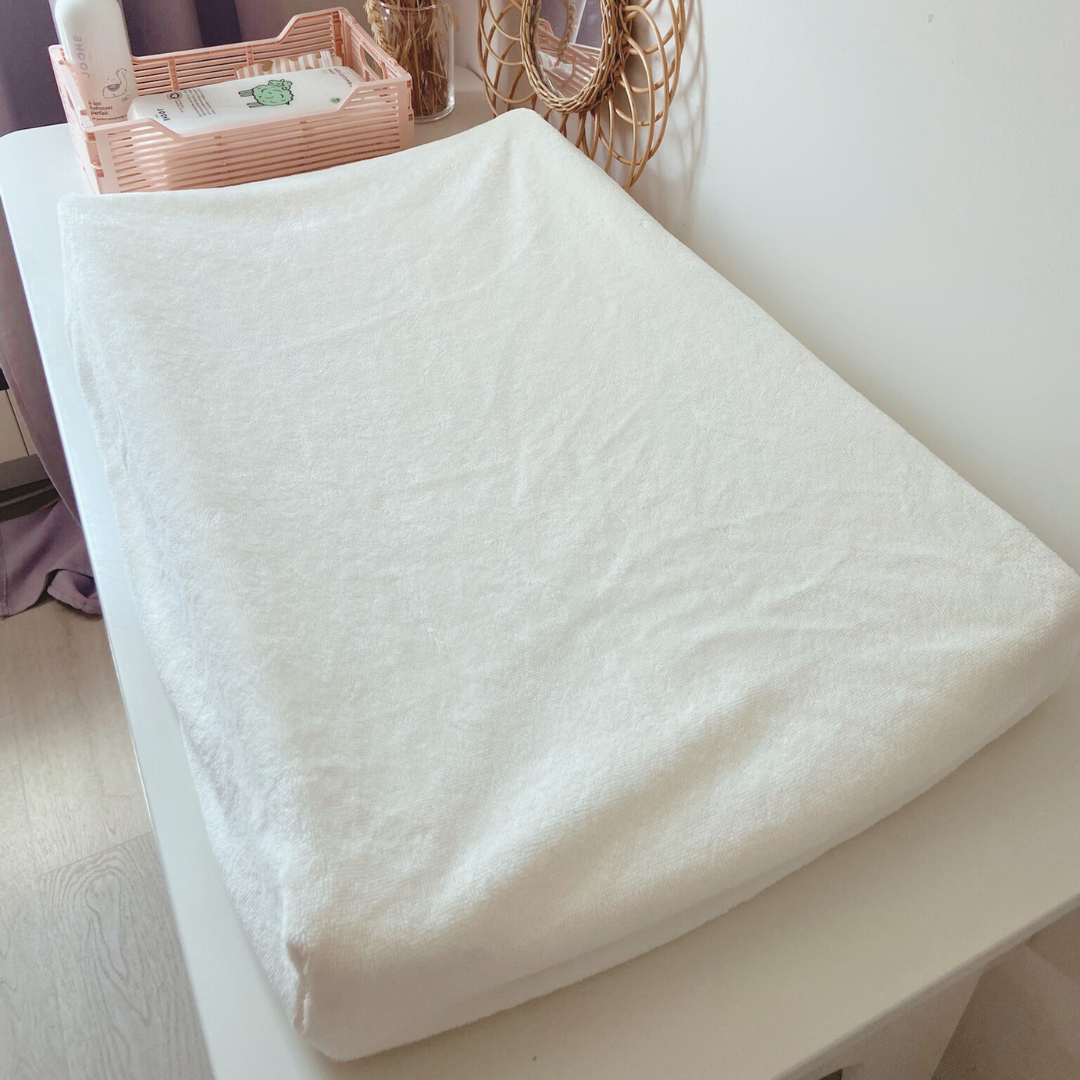 Housse matelas à langer éponge Ecru
