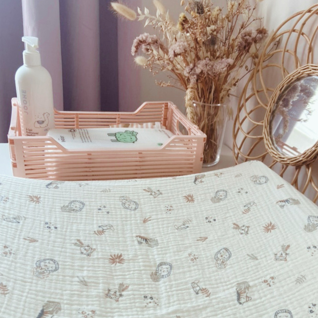 Housse matelas à langer Double gaze BIO Charlie