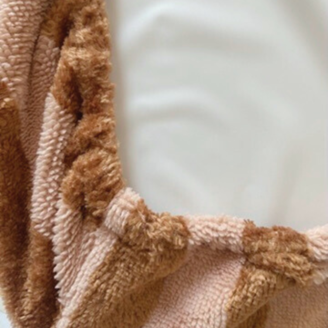 Housse matelas à langer éponge Caramel & rose