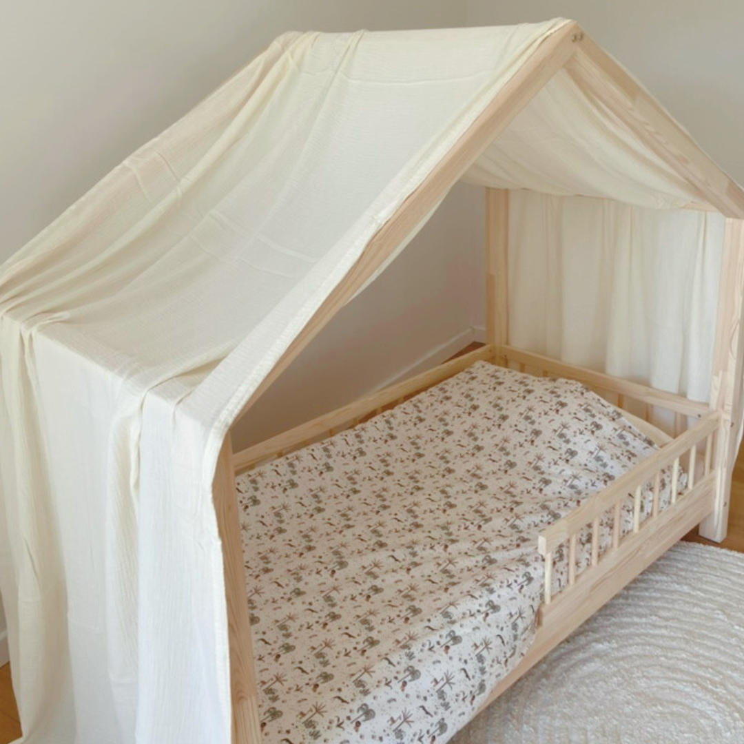 Ciel de lit cabane Ecru en stock