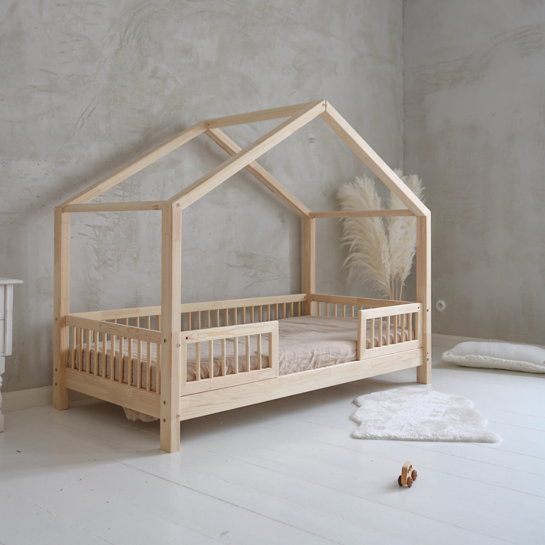 Lit cabane avec barrière Roma 90x200cm