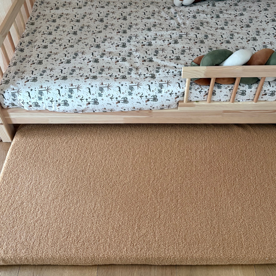 Tapis de motricité Jules tissu bouclette Camel
