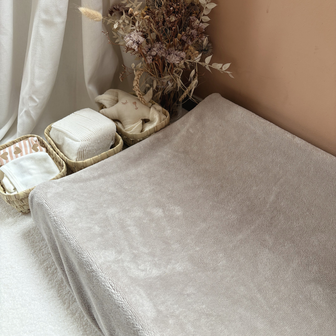 Housse matelas à langer éponge Beige