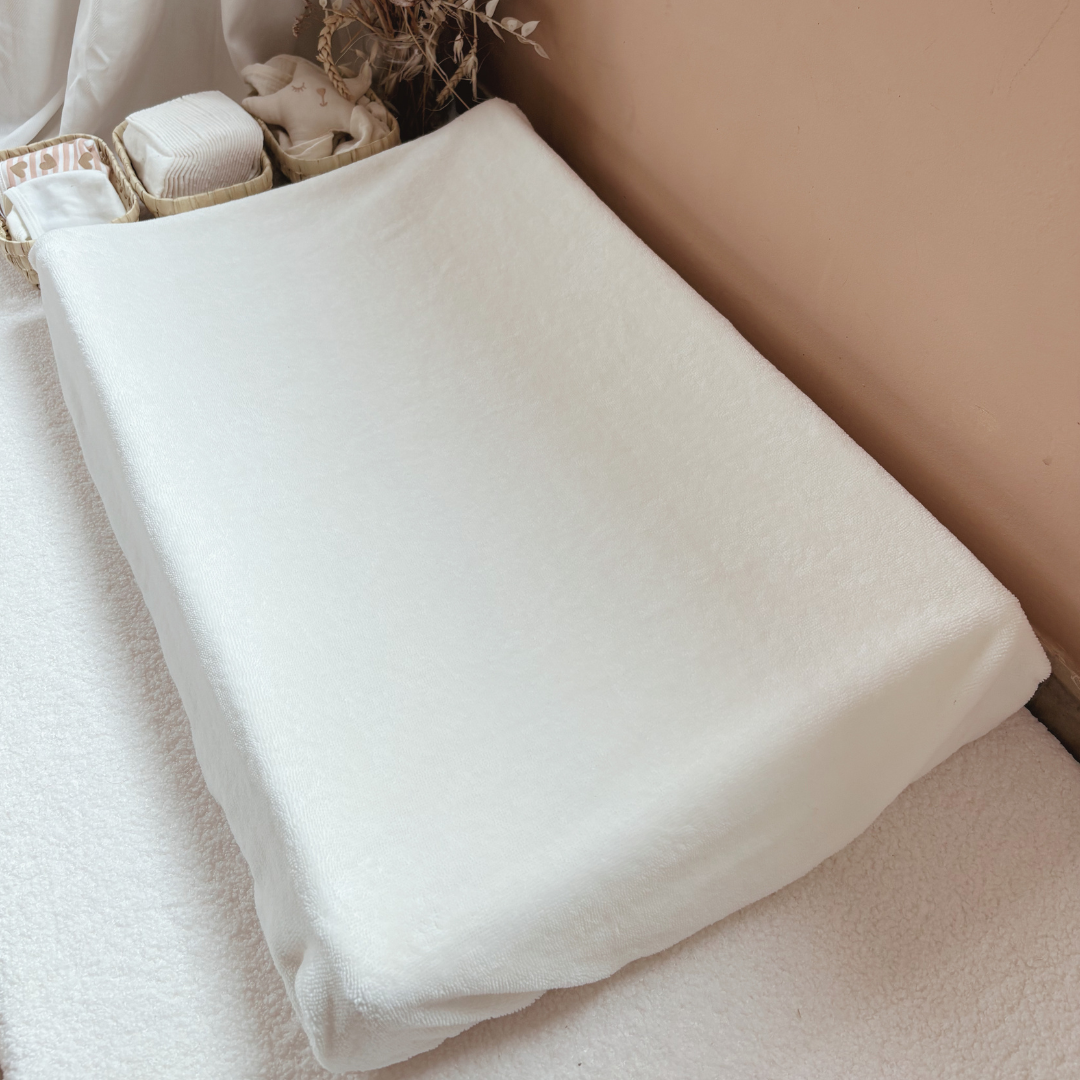 Housse matelas à langer éponge Ecru