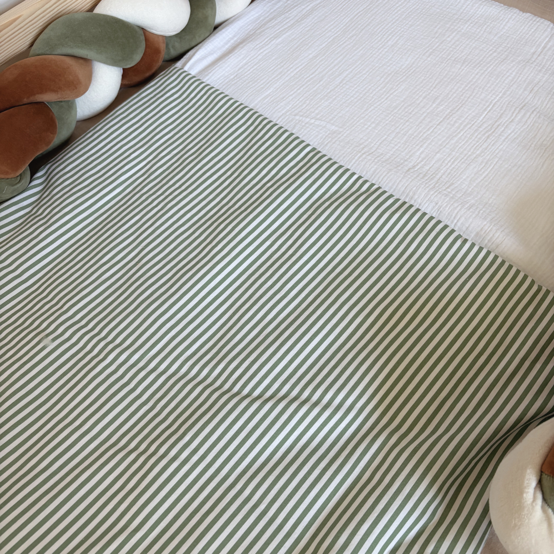 Sac de couchage enfant rayures vert