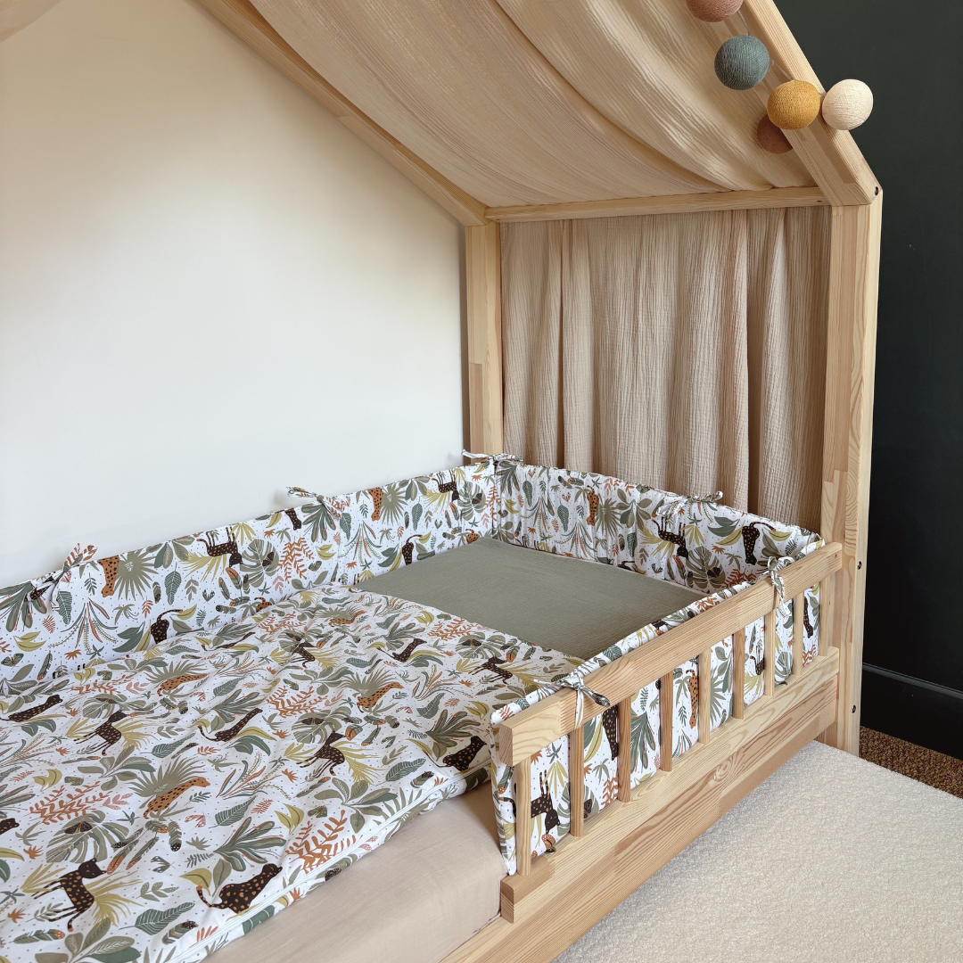 Tour de lit cabane coton Jungle
