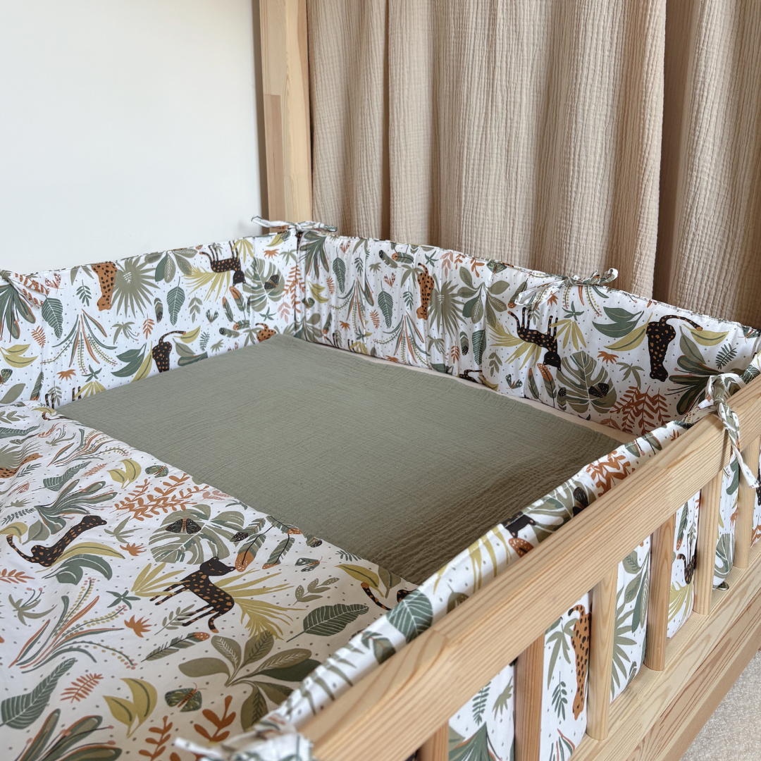 Tour de lit cabane coton Jungle