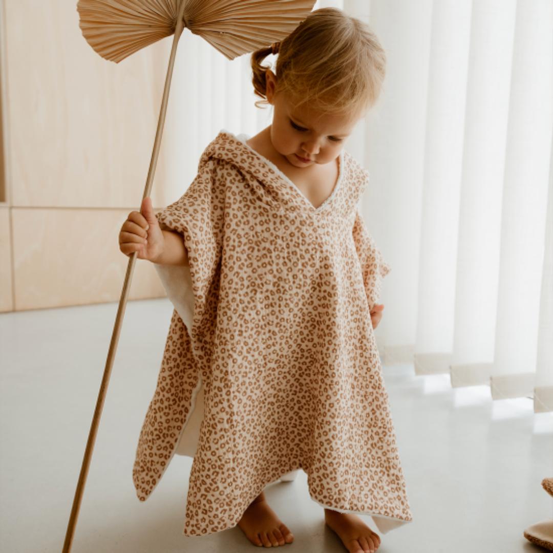 Poncho de bain enfant Léopard