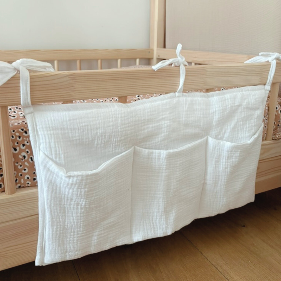Pochette de rangement lit Blanc