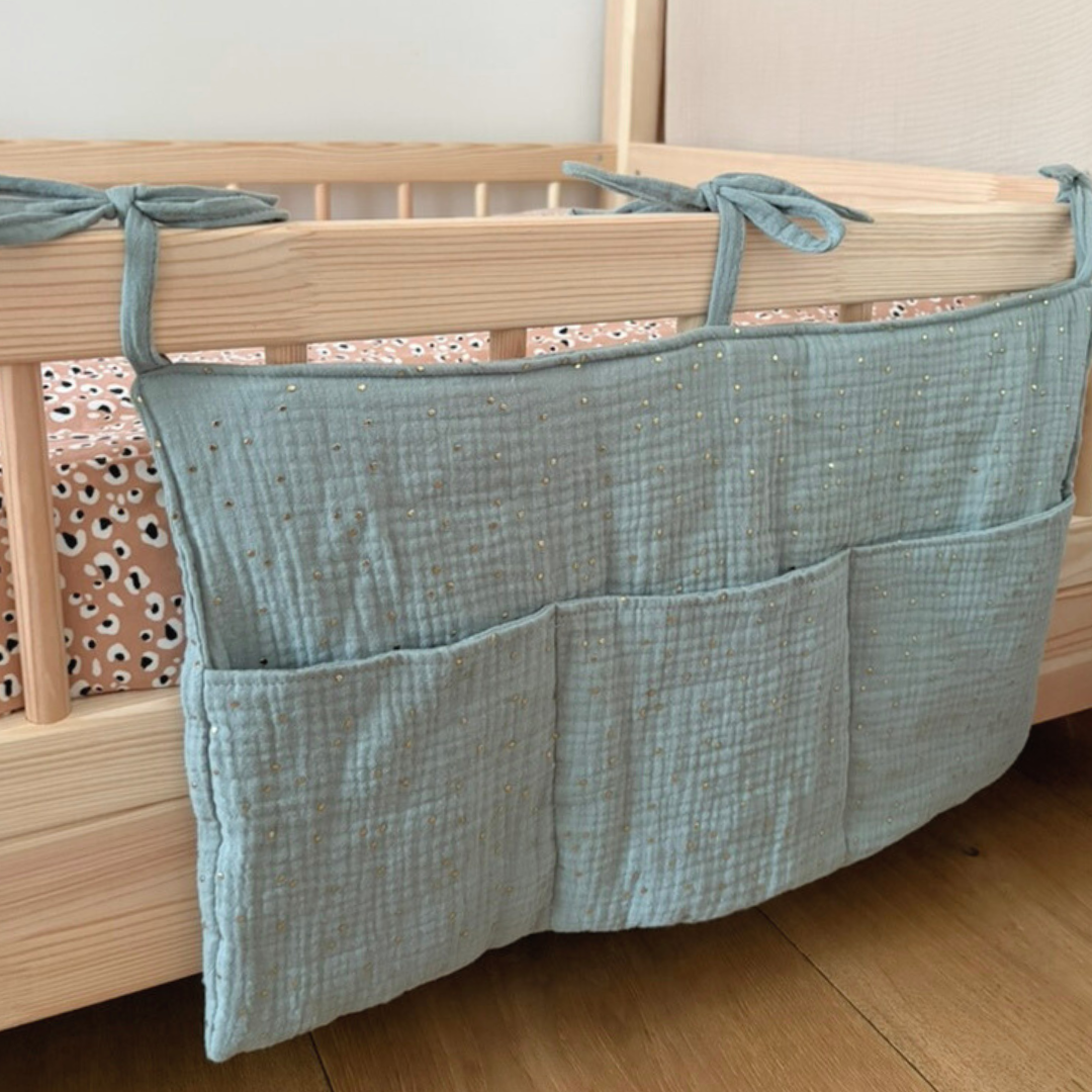 Pochette de rangement lit Vert de gris or