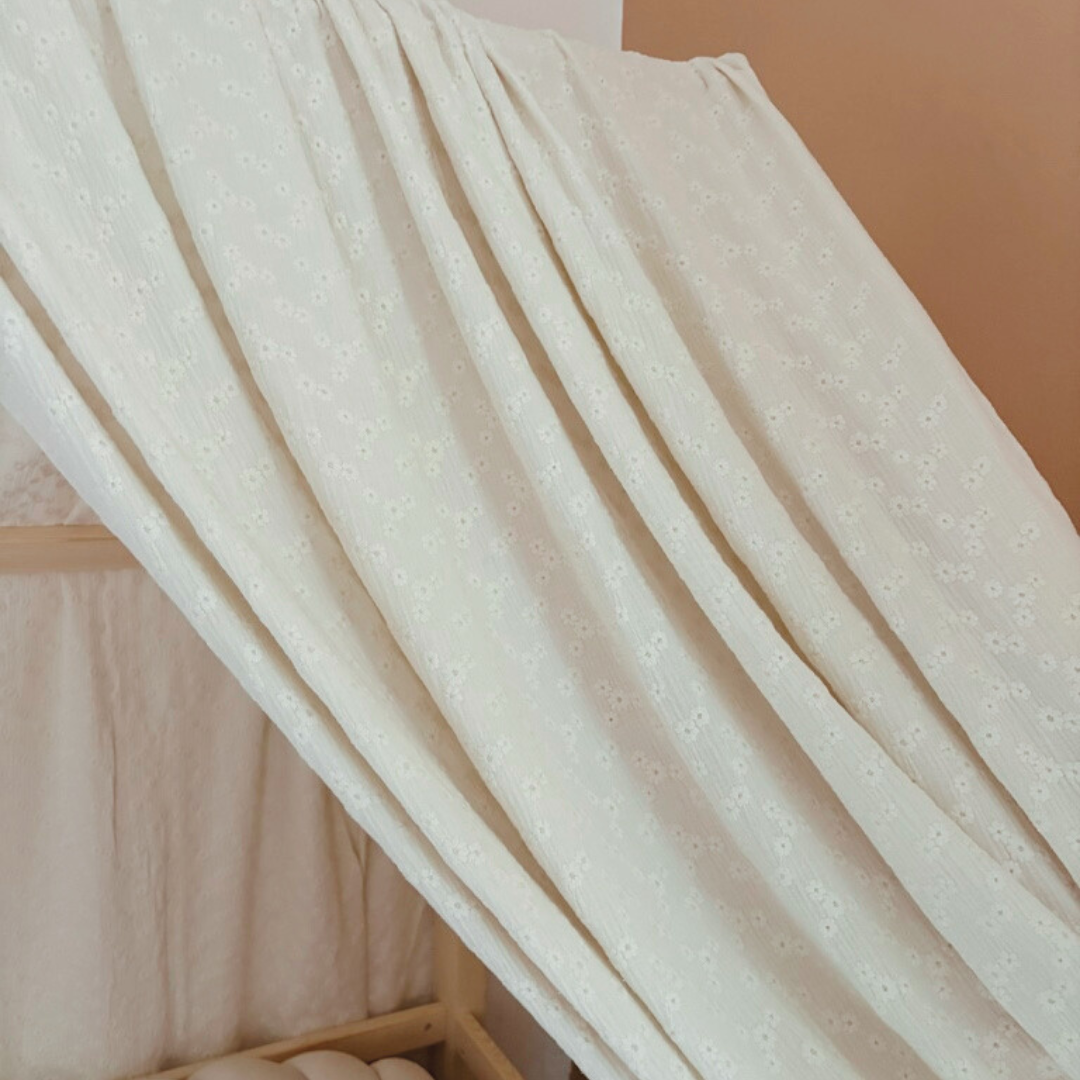 Ciel de lit cabane (pack de 2) Ecru bohème