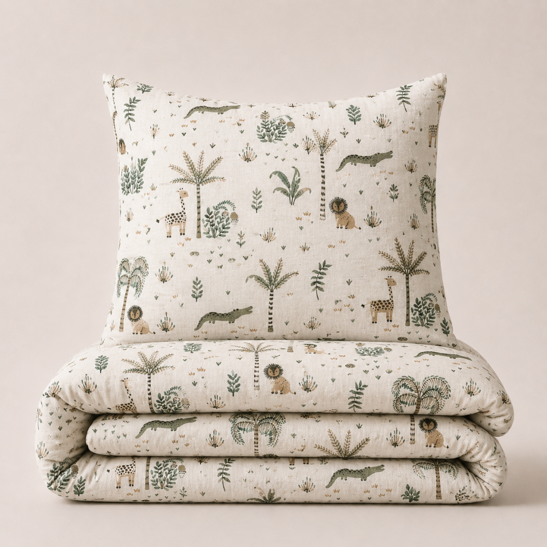 Housse de couette + taie Oscar Jungle