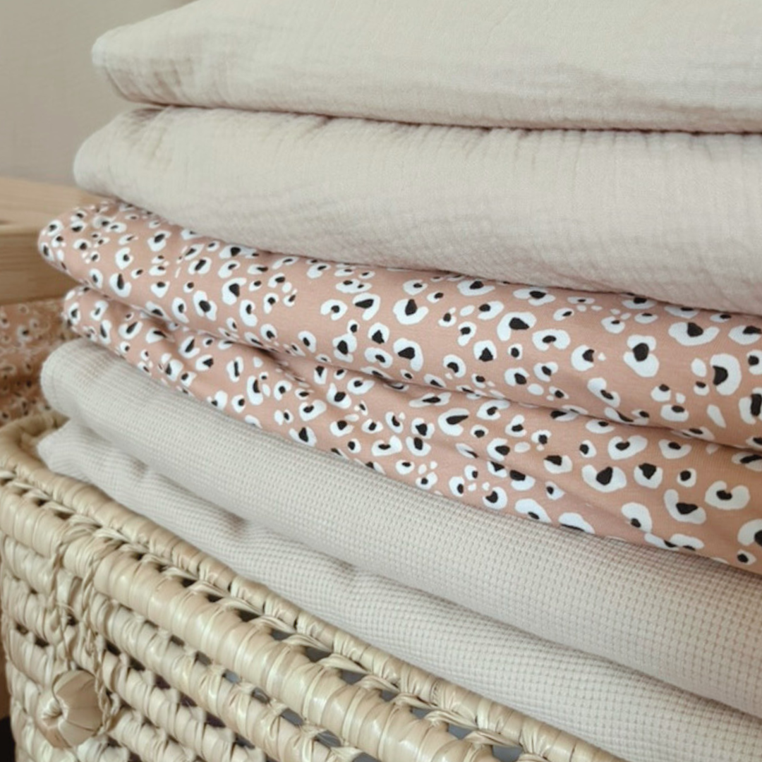 Couverture enfant double gaze Beige