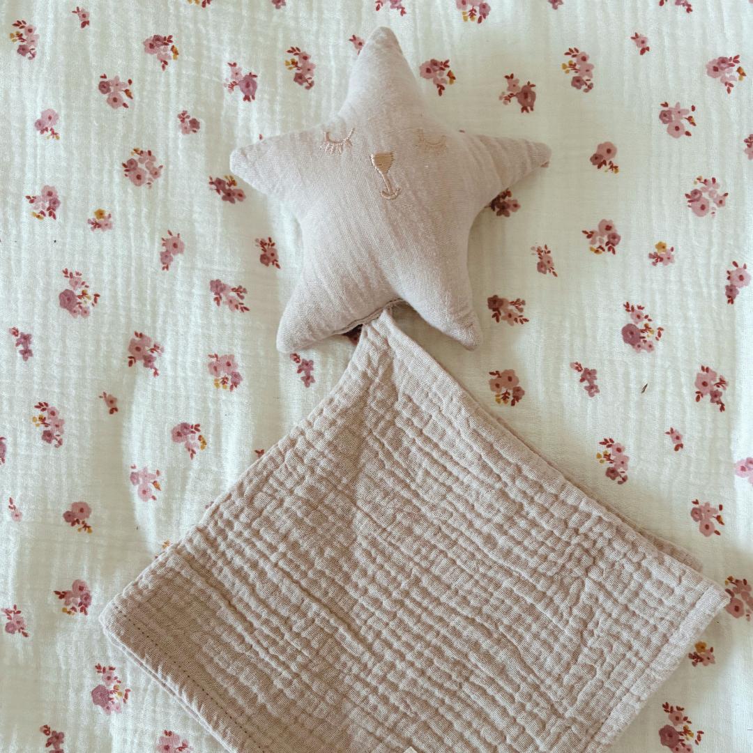 Doudou gaze de coton Beige