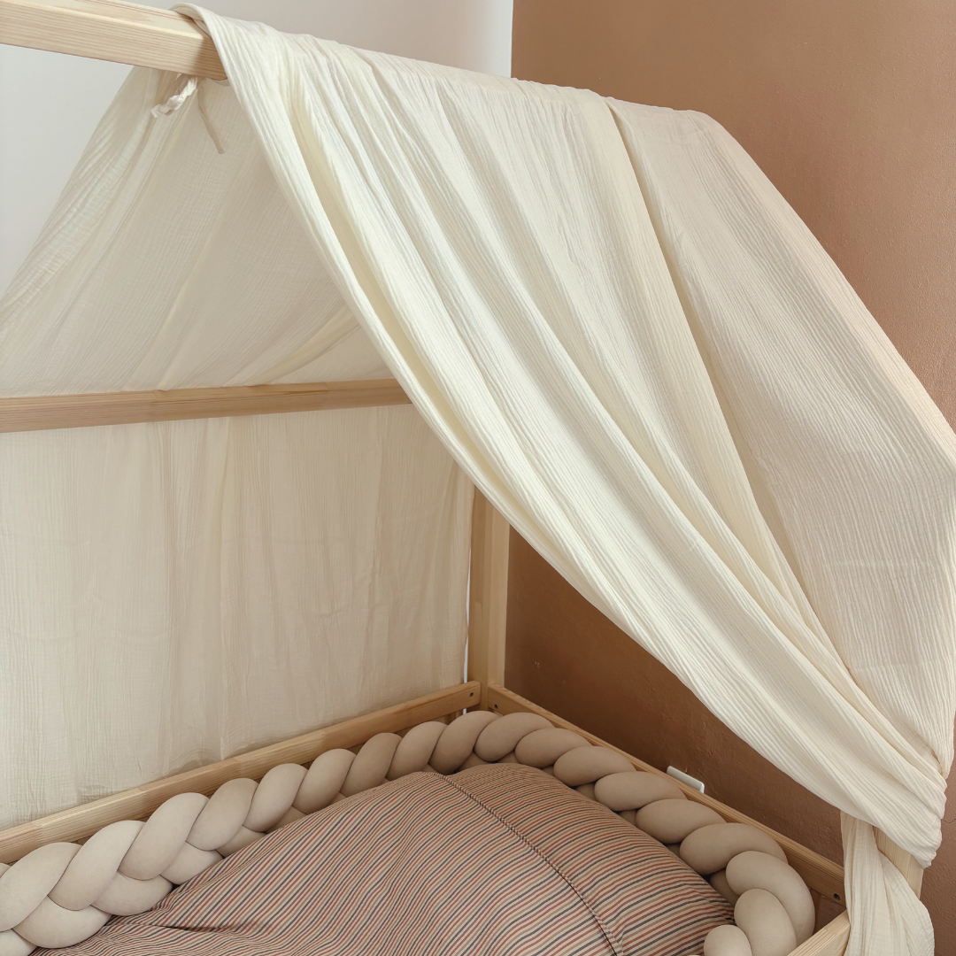 Ciel de lit cabane Ecru 80x160cm