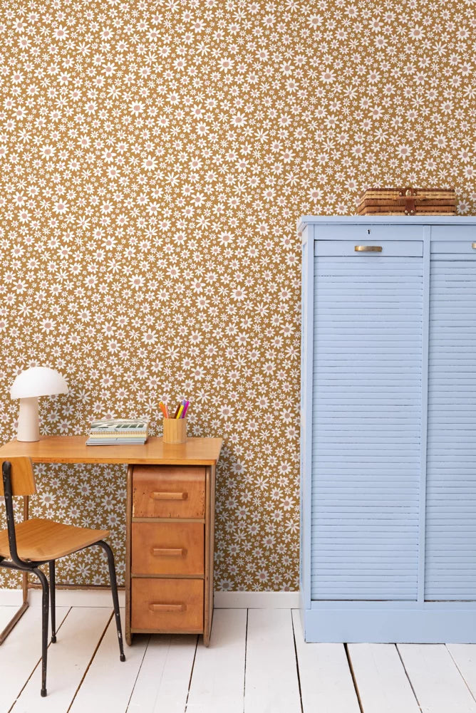 Papier peint enfant fleuri