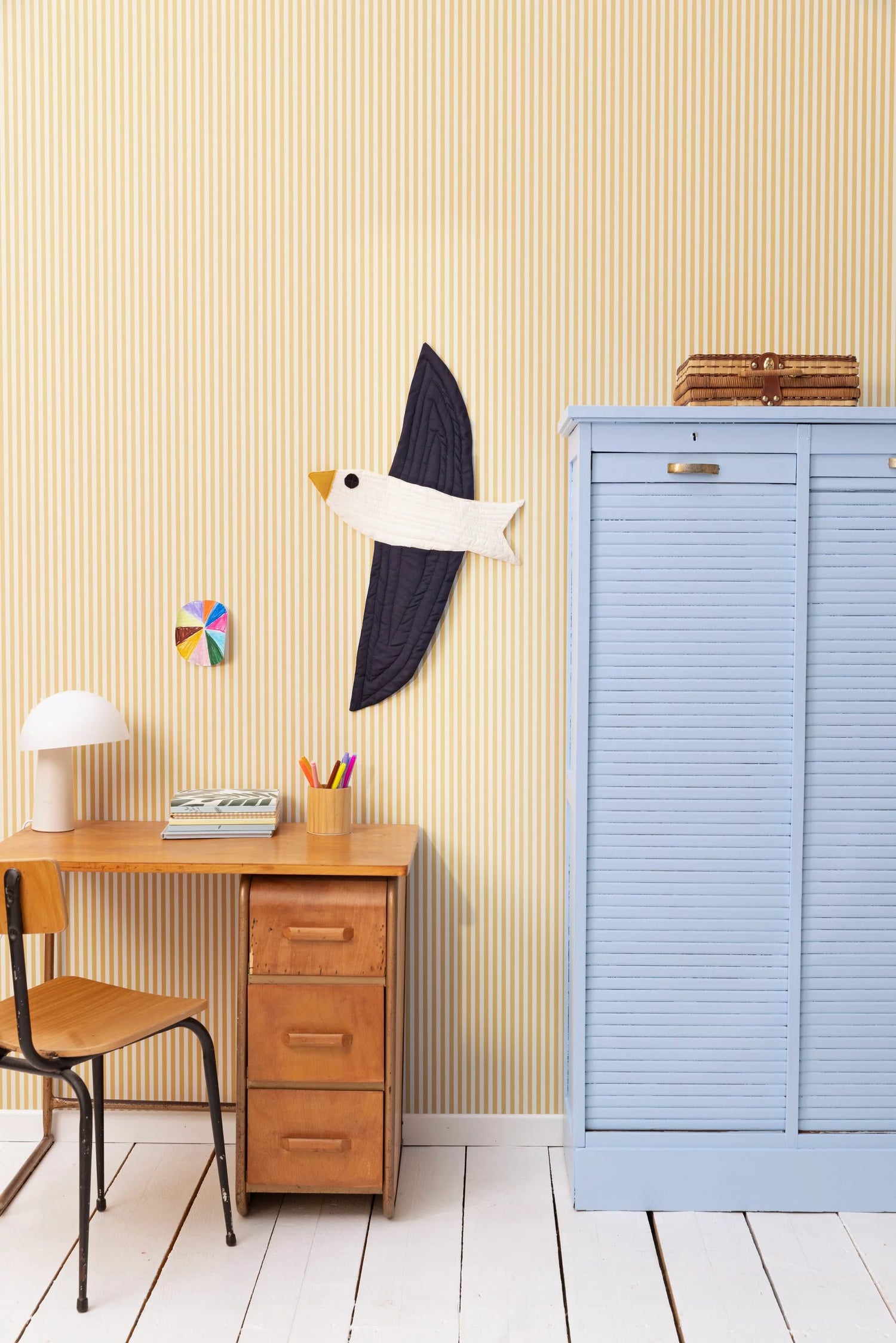 Papier peint enfant rayé