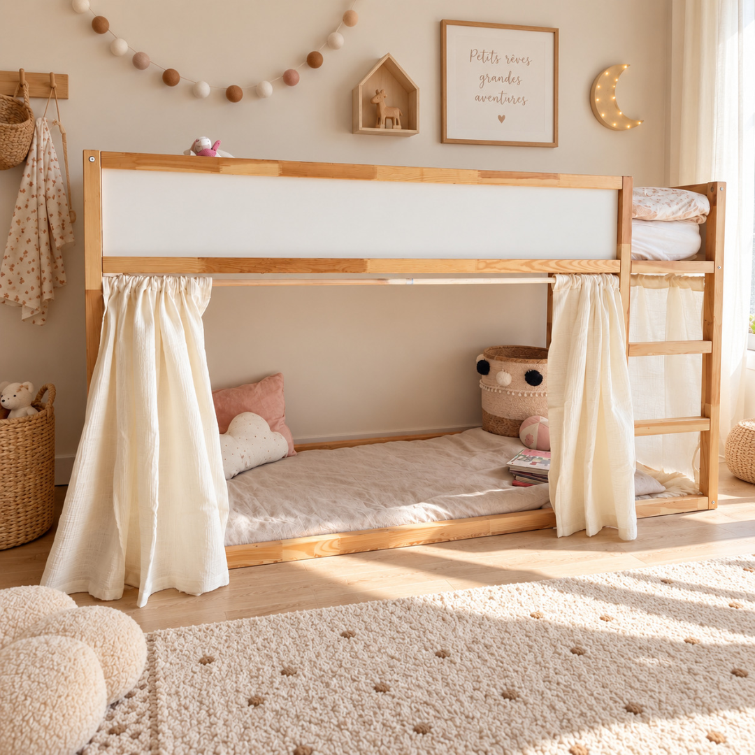 Rideaux lit Kura IKEA - Ecru