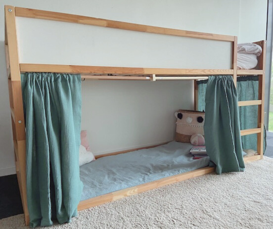 Rideaux lit Kura IKEA - Vert Eucalyptus